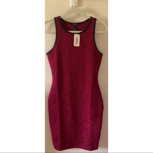 Maroon pattern dress